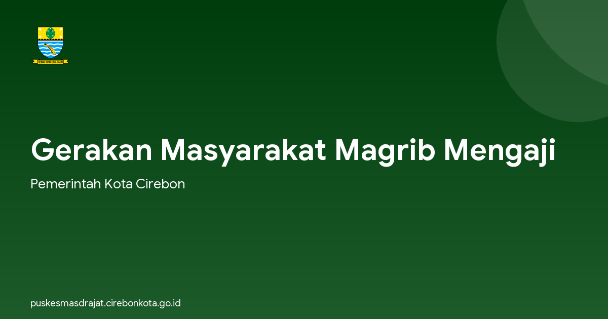 Gerakan Masyarakat Magrib Mengaji