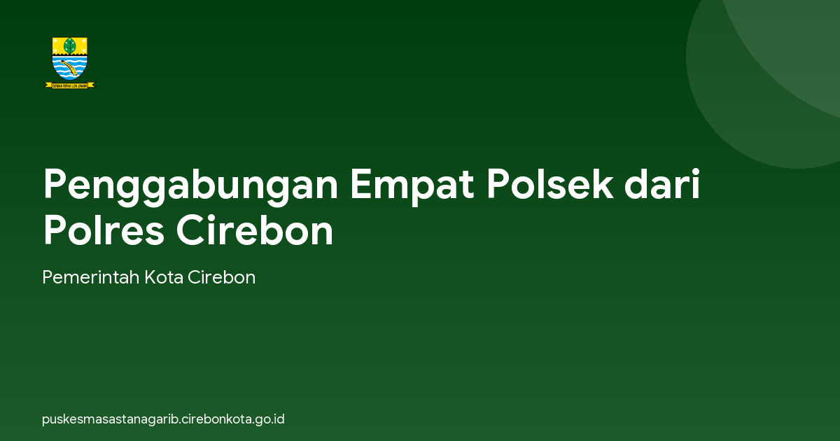 Penggabungan Empat Polsek dari Polres Cirebon