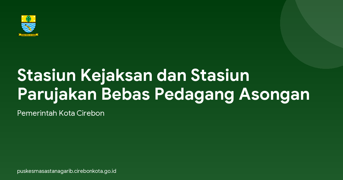 Stasiun Kejaksan dan Stasiun Parujakan Bebas Pedagang Asongan