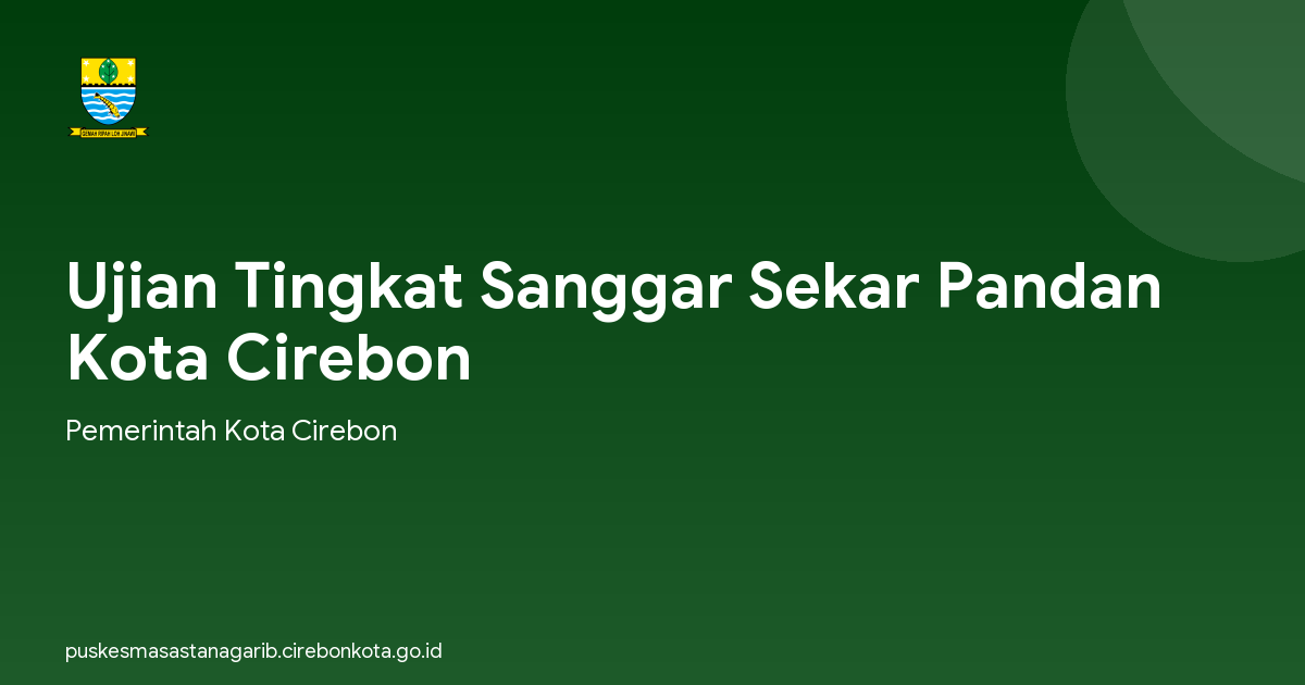 Ujian Tingkat Sanggar Sekar Pandan Kota Cirebon